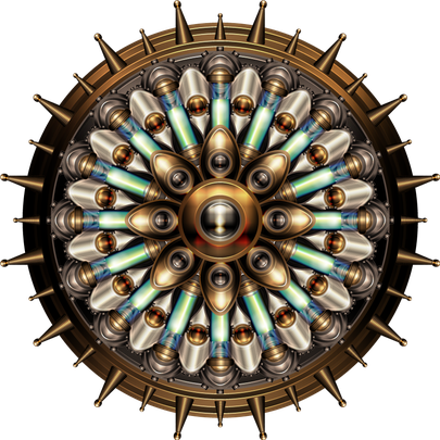 Steampunk Gear Png Transparent Image (black)