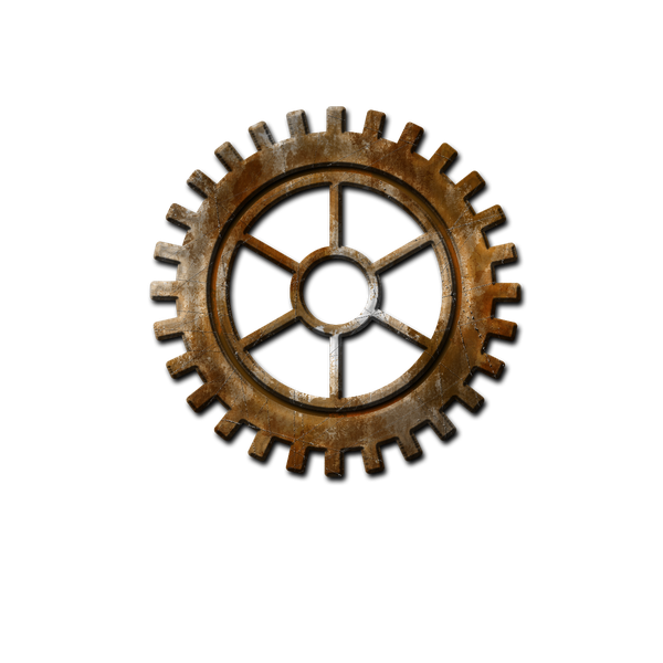 Steampunk Gear Transparent Background (black)