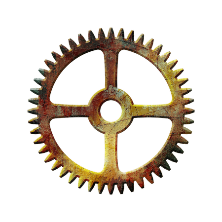 Steampunk Gear Transparent Png (black)