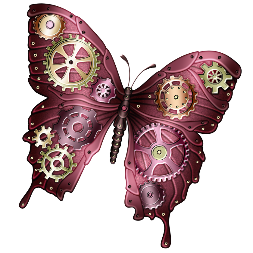 Steampunk Transparent Png (maroon, black)