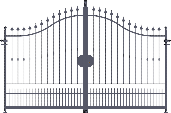 Steel Gate Png Image (gray, black)