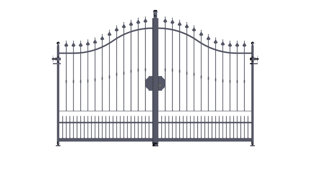 Steel Gate Png Transparent Image (gray, black)