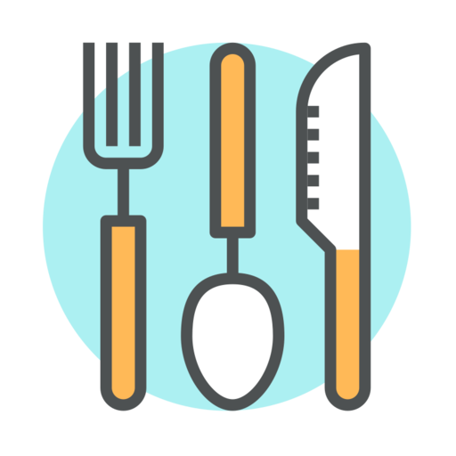 Utensils Free Transparent Png Icon Download (salmon, indigo, black, white, mint)