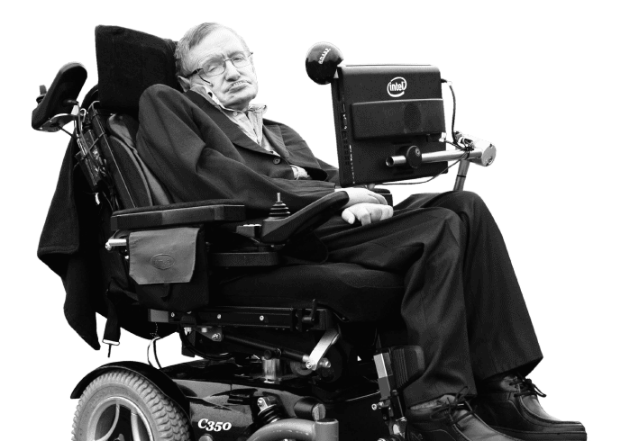 Stephen Hawking Png File (black, white)