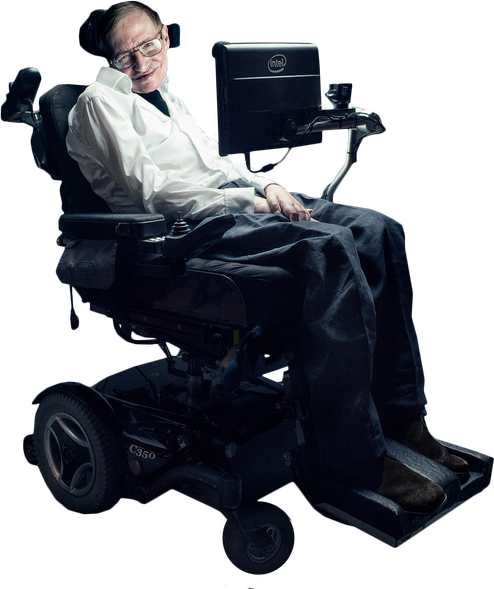 Stephen Hawking Png (black)