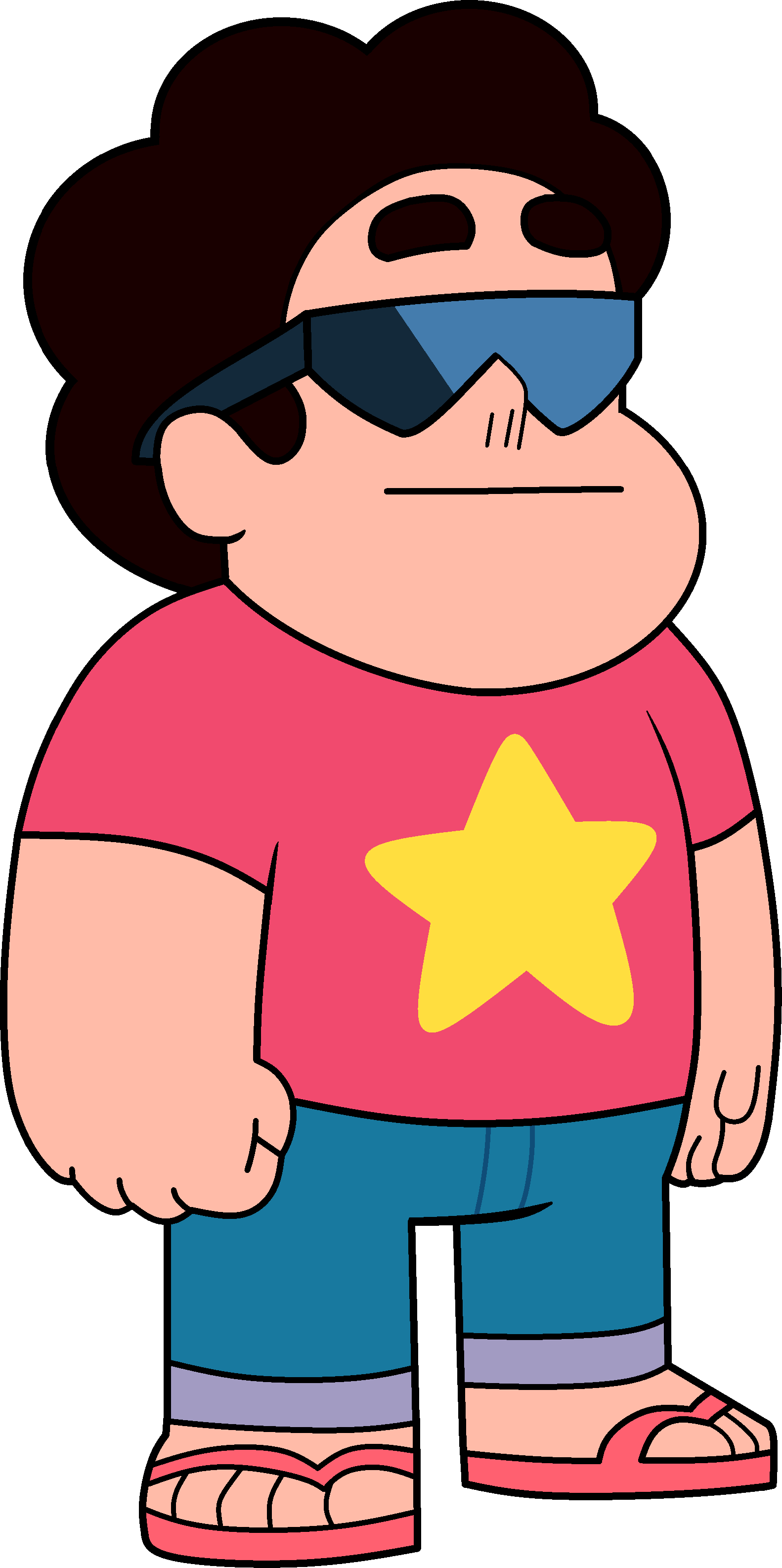 Steven Universe Png Pic (black, pink, salmon, gold, teal)