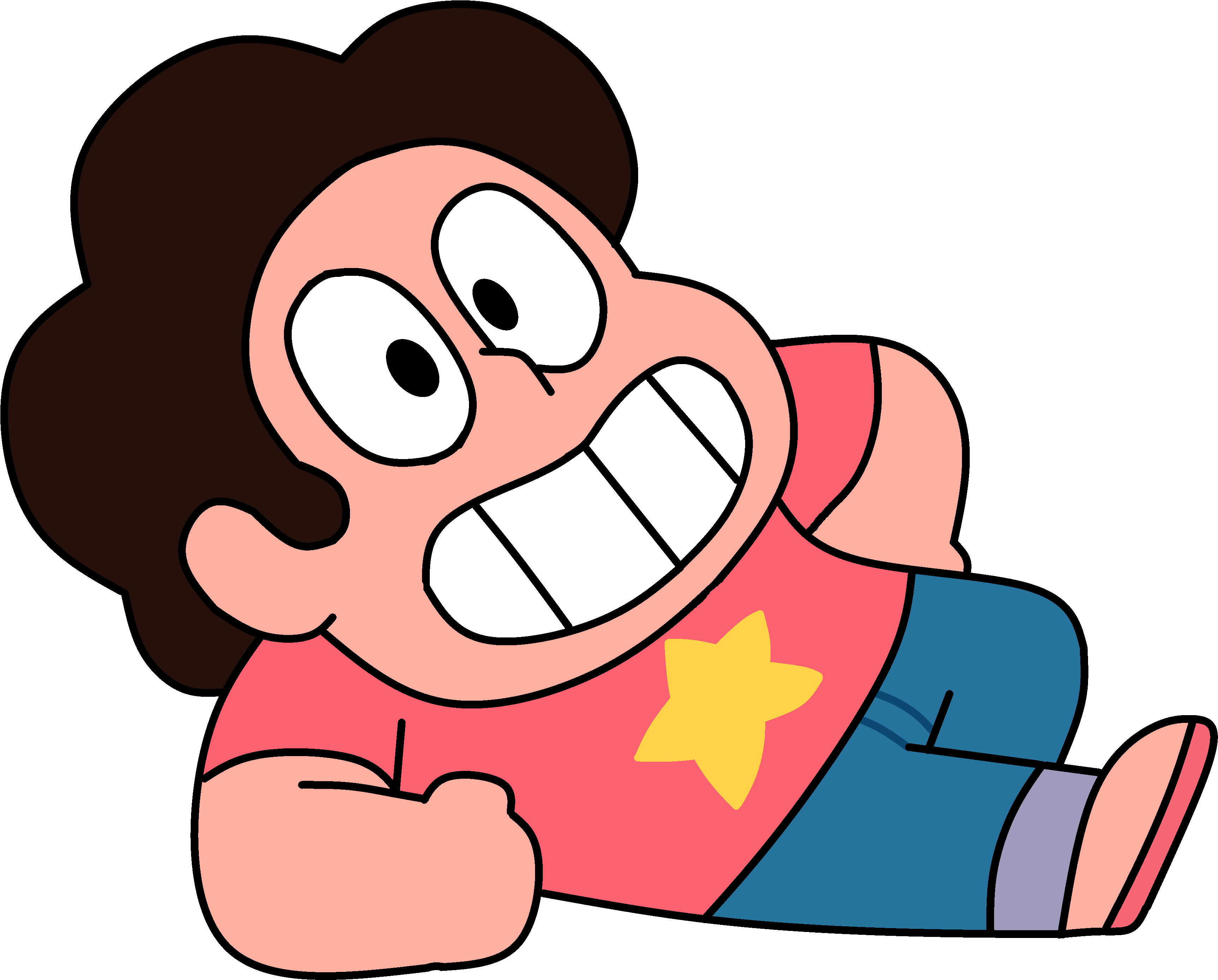 Steven Universe Transparent Background (black, pink, salmon, white, teal)