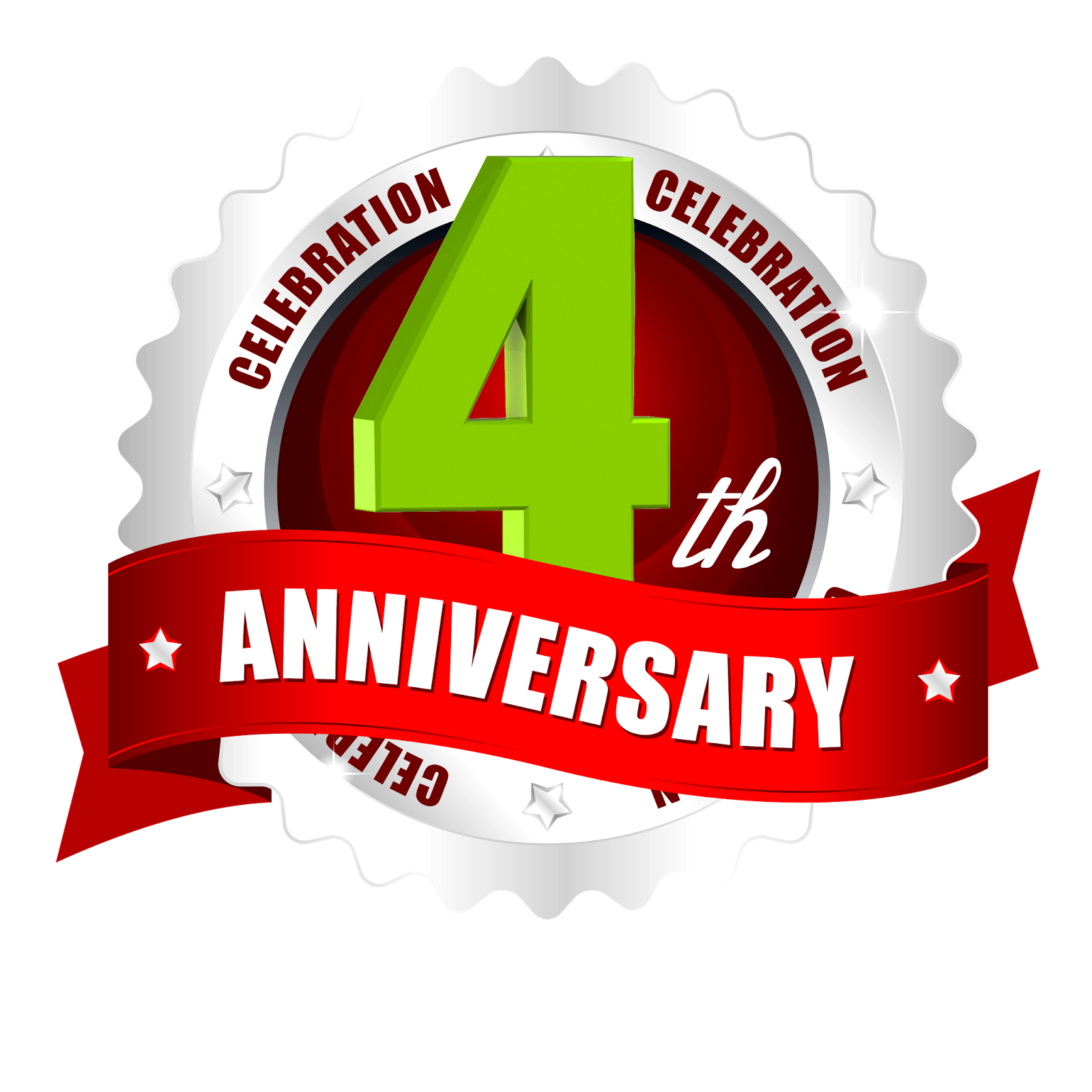 4Th Anniversary Png Pic (olive, maroon, white, black, red)