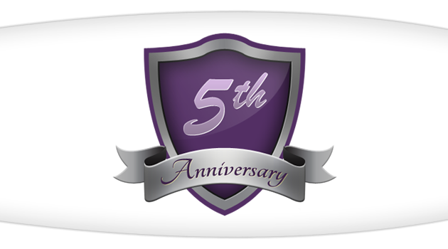 5Th Anniversary Png Clipart (indigo, white, black, lavender, silver)