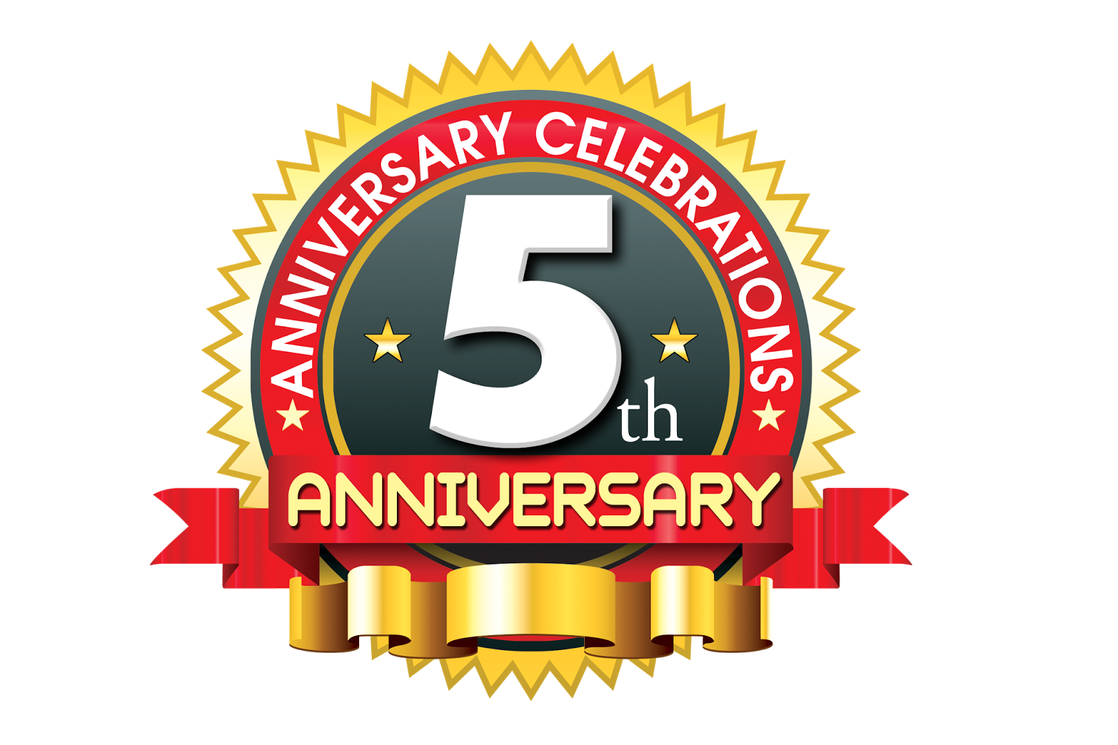 5Th Anniversary Png Image (indigo, black, gray, white)