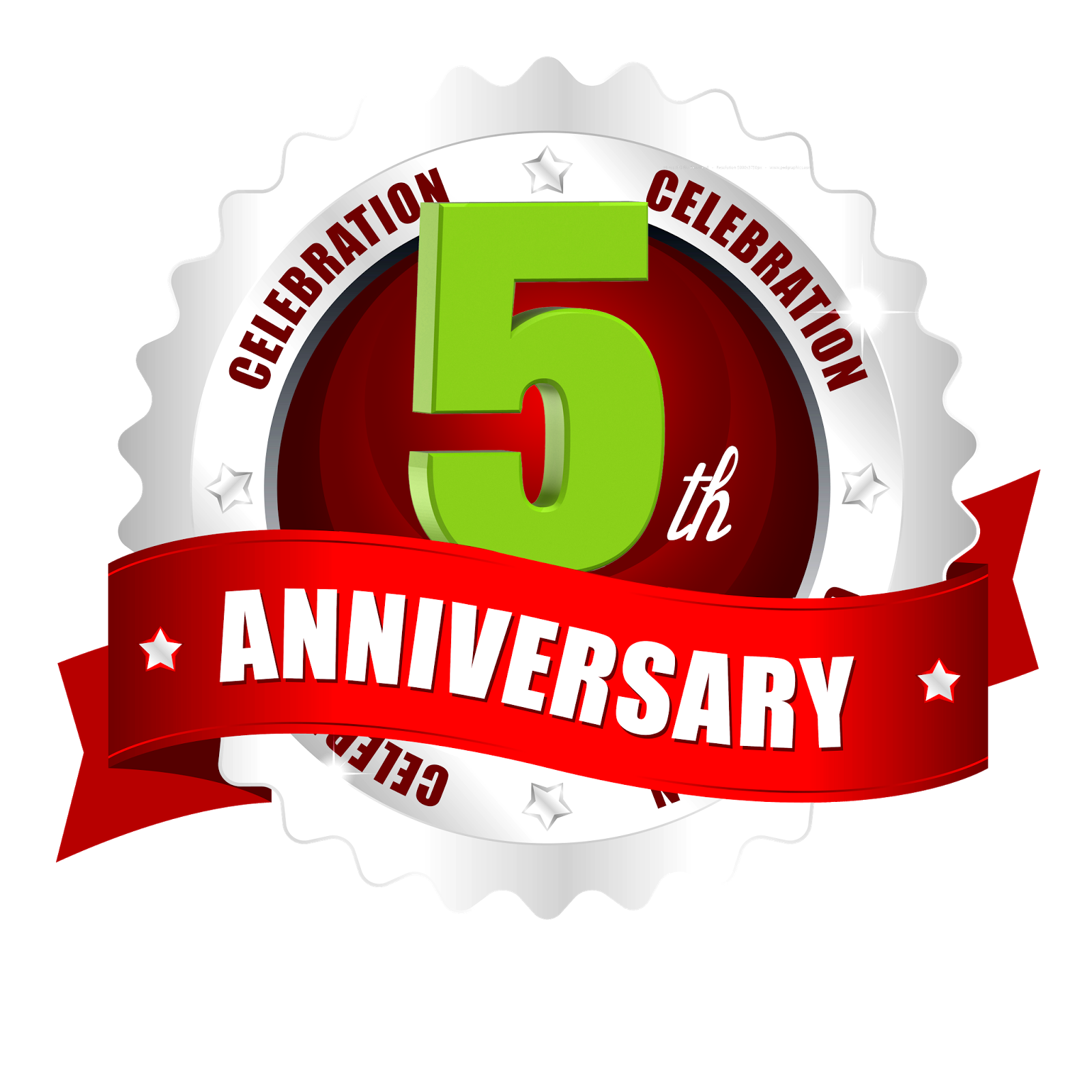 5Th Anniversary (olive, maroon, white, black, red)