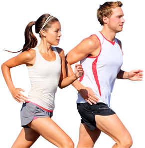 Athlete Person Jogging Png Pic (white, lavender, beige, black)