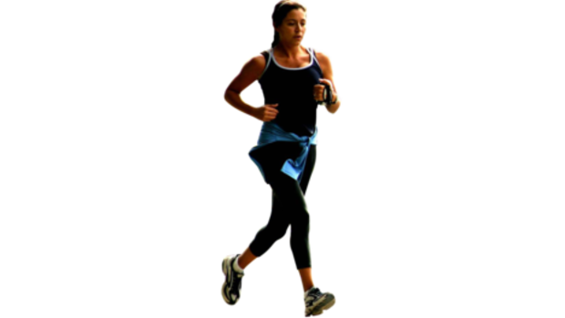 Athlete Person Jogging Transparent Background (black)