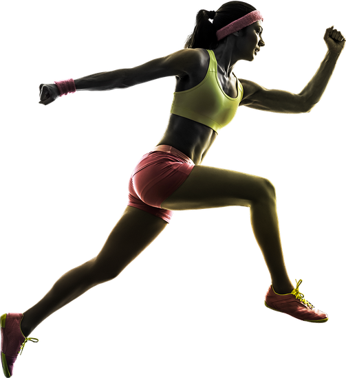 Athlete Person Jogging Transparent Png (black)