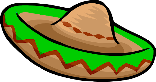 Ethnic Mexican Hat Png Image (salmon, chocolate, black, lime)