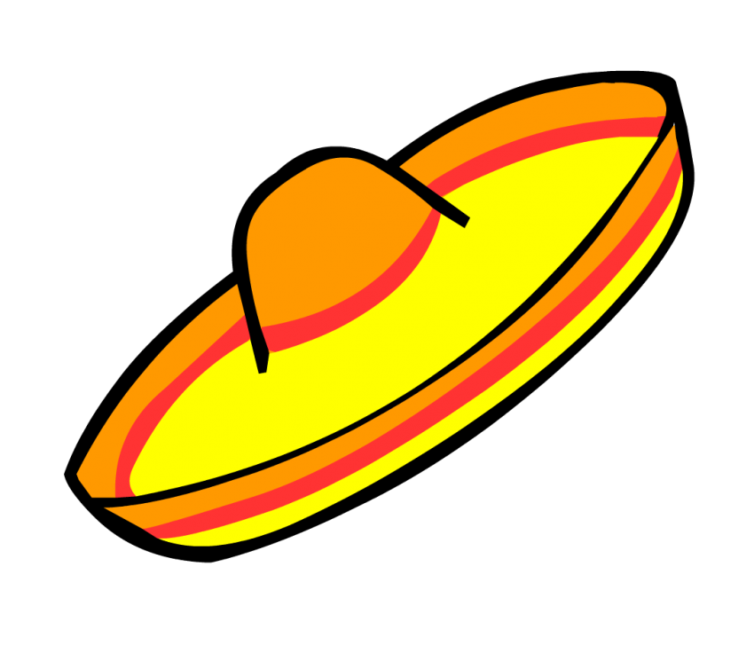 Ethnic Mexican Hat Png Pic (white, yellow, orange, black)