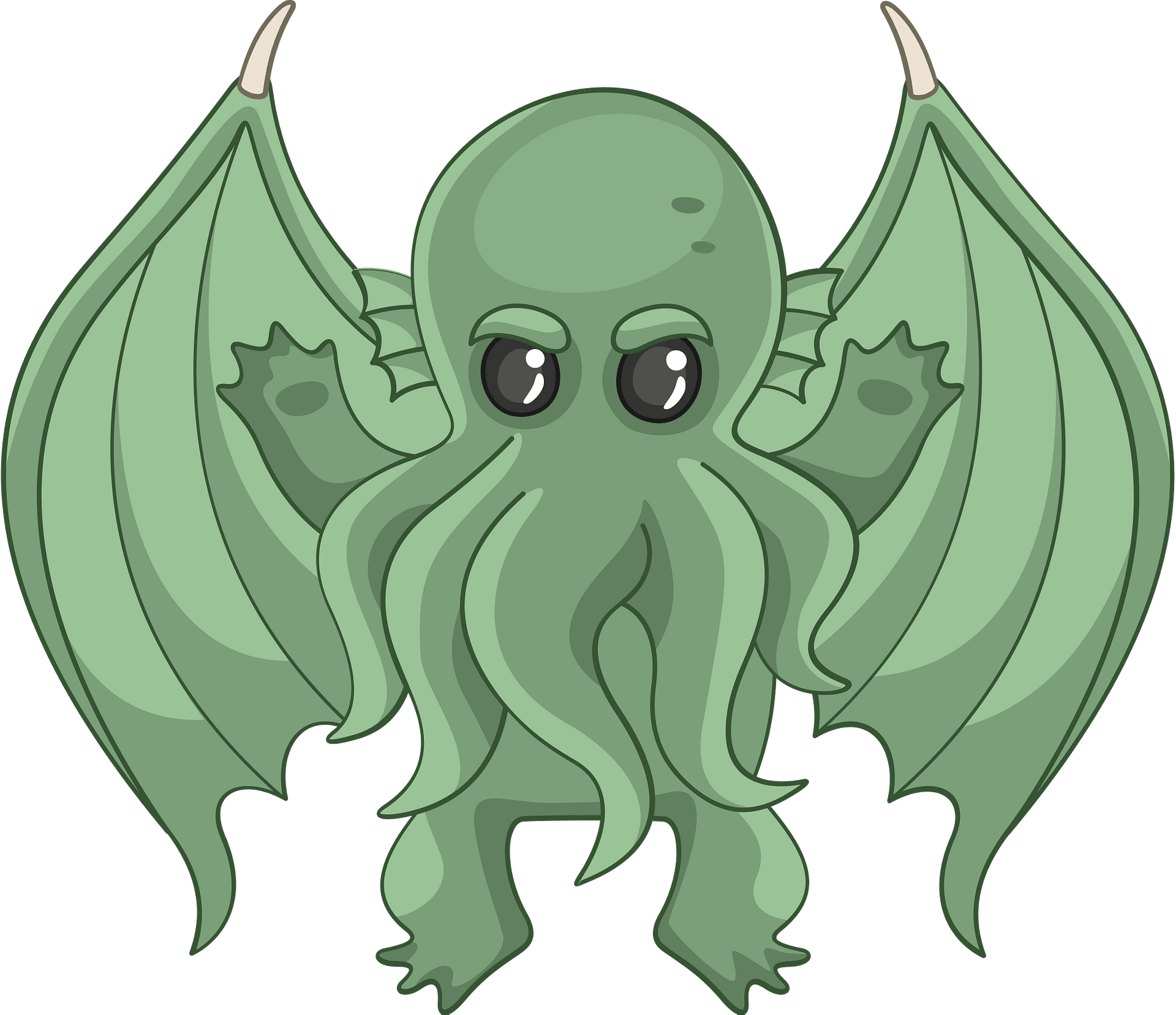 Cthulhu Monster Png Clipart (gray, silver)