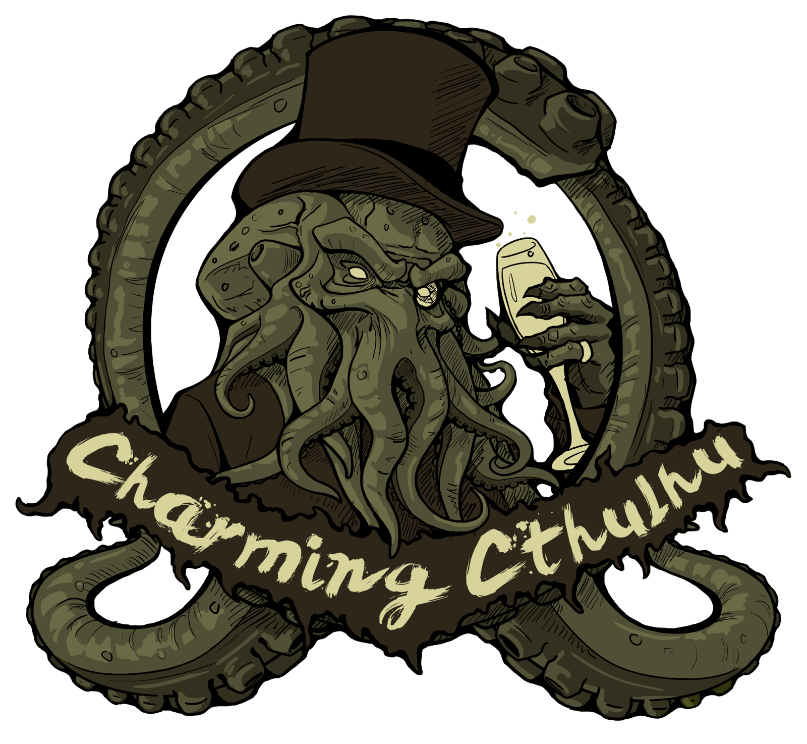 Cthulhu Monster Png Photo (black, olive)