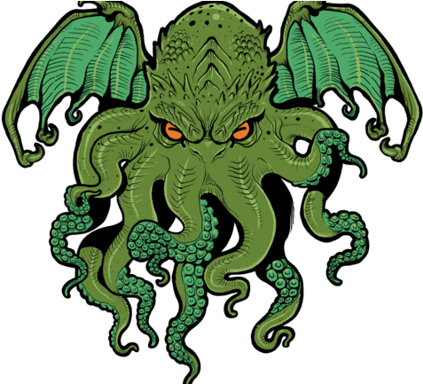 Cthulhu Monster Png (black, olive)