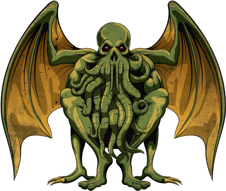 Cthulhu Octopus Png Image (black, olive)