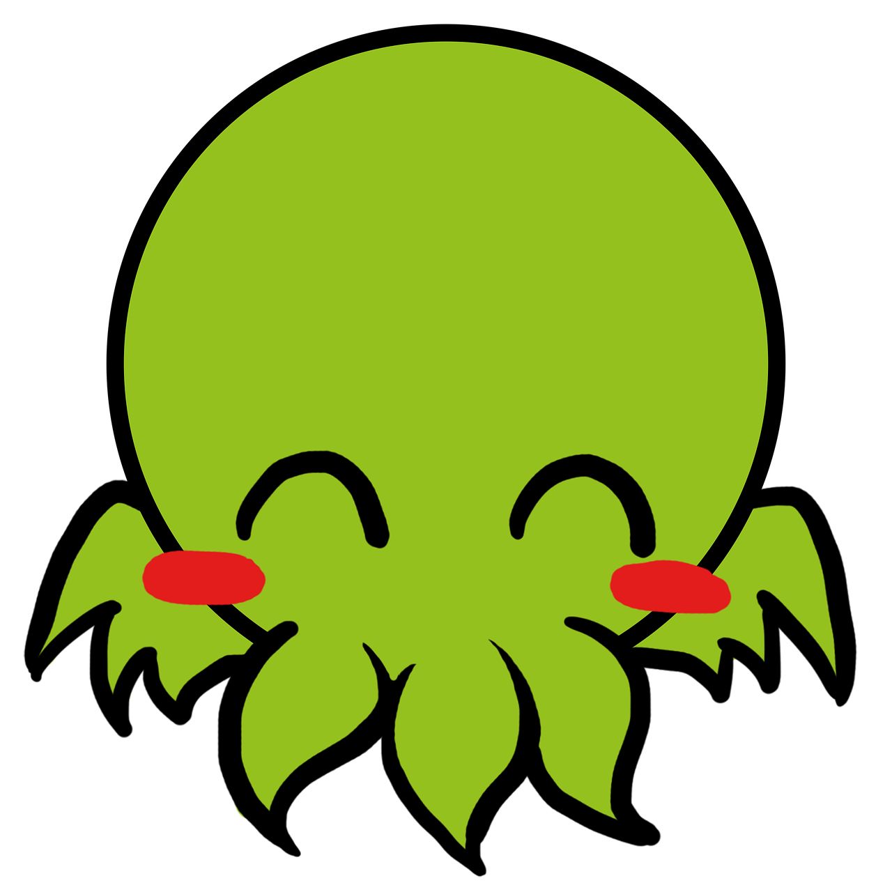 Cthulhu Png Clipart (black, olive, red)