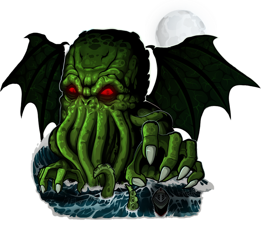 Cthulhu Png Cutout (black)