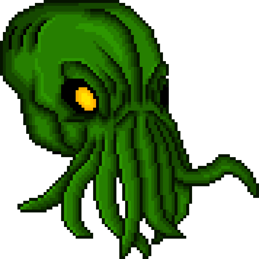 Cthulhu Png Image (black, green)