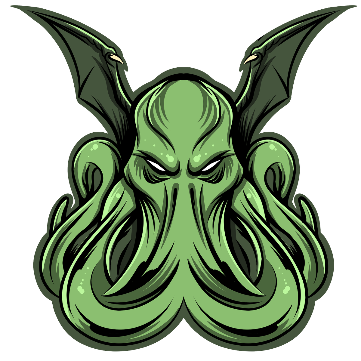 Cthulhu Png Picture (olive, black, gray, white)