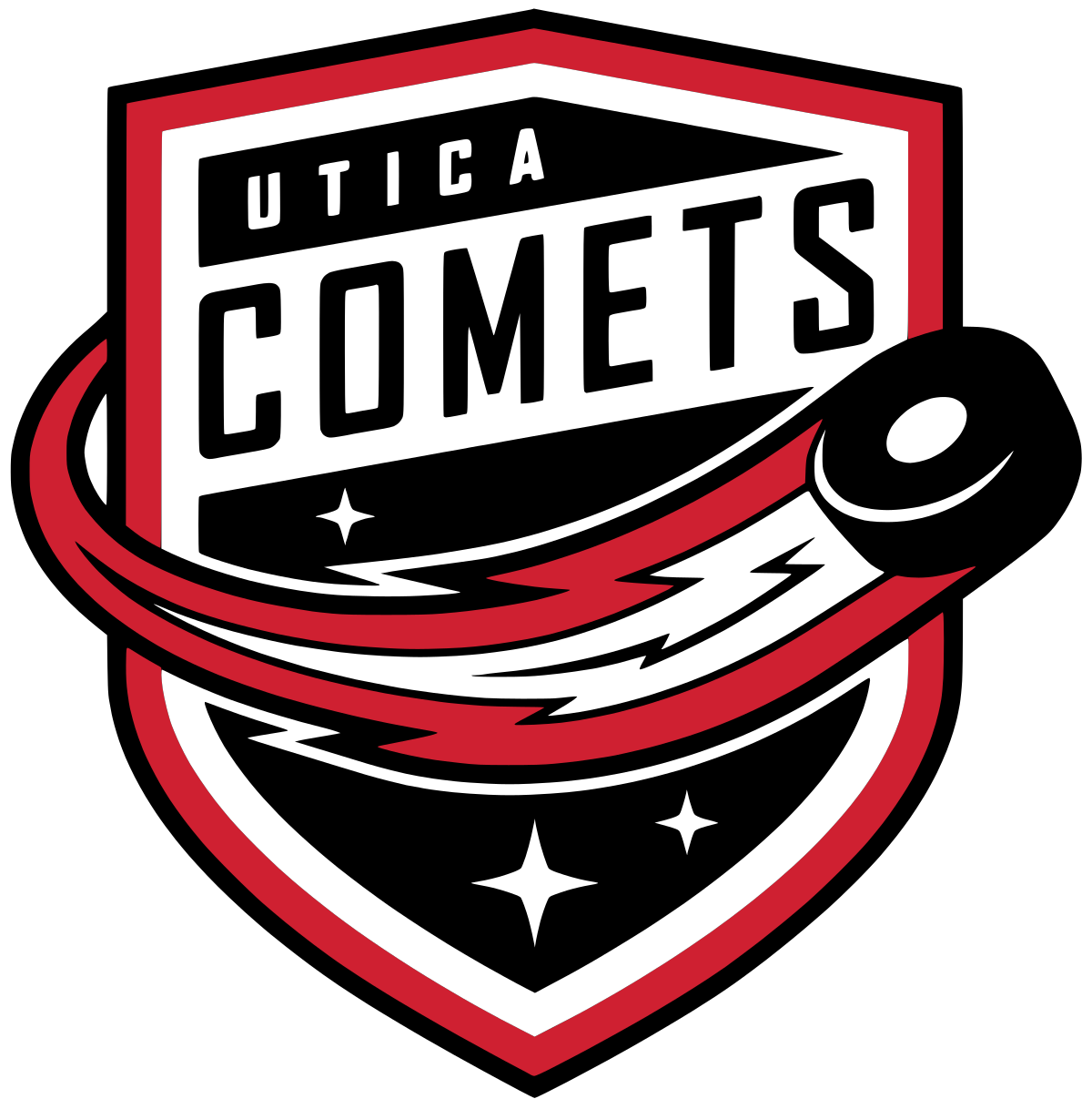 Utica Comets Png (black, red, chocolate, white)