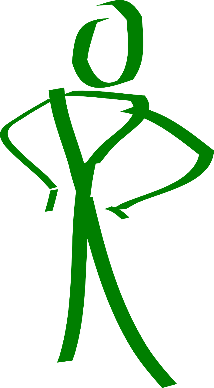 Stick Figure Man Download Png Image (black, green)