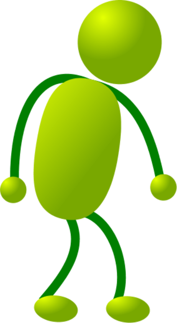 Stick Figure Man Png File (olive, black, green)