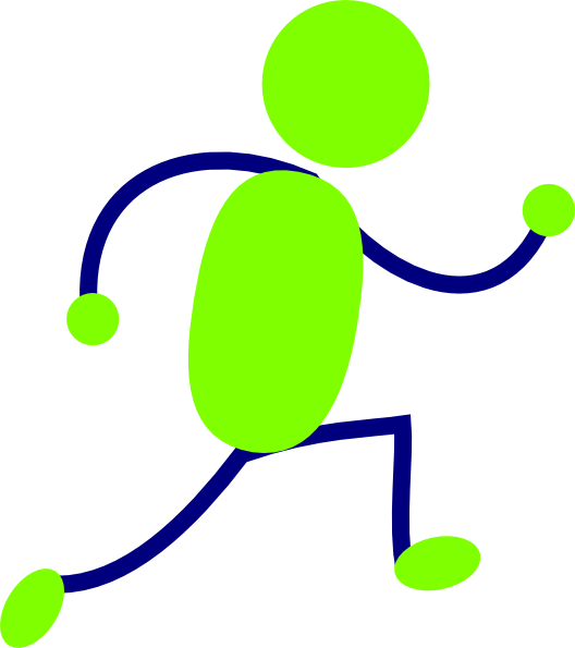 Stick Figure Running Png Transparent (navy, lime, white)