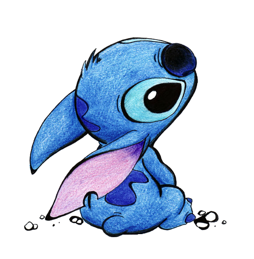 Stitch Download Png Image (black, white)