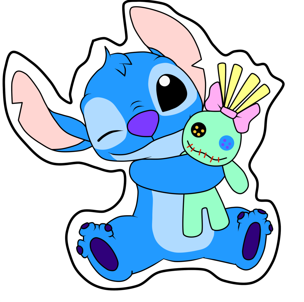 Stitch Png Pic (lavender, white, greenish blue, pink, black)