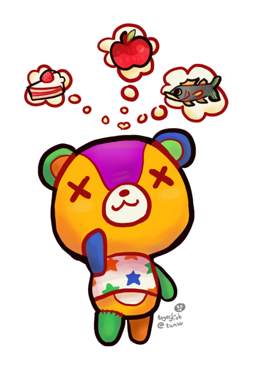 Stitches Animal Crossing Png Image (black, orange, gold)