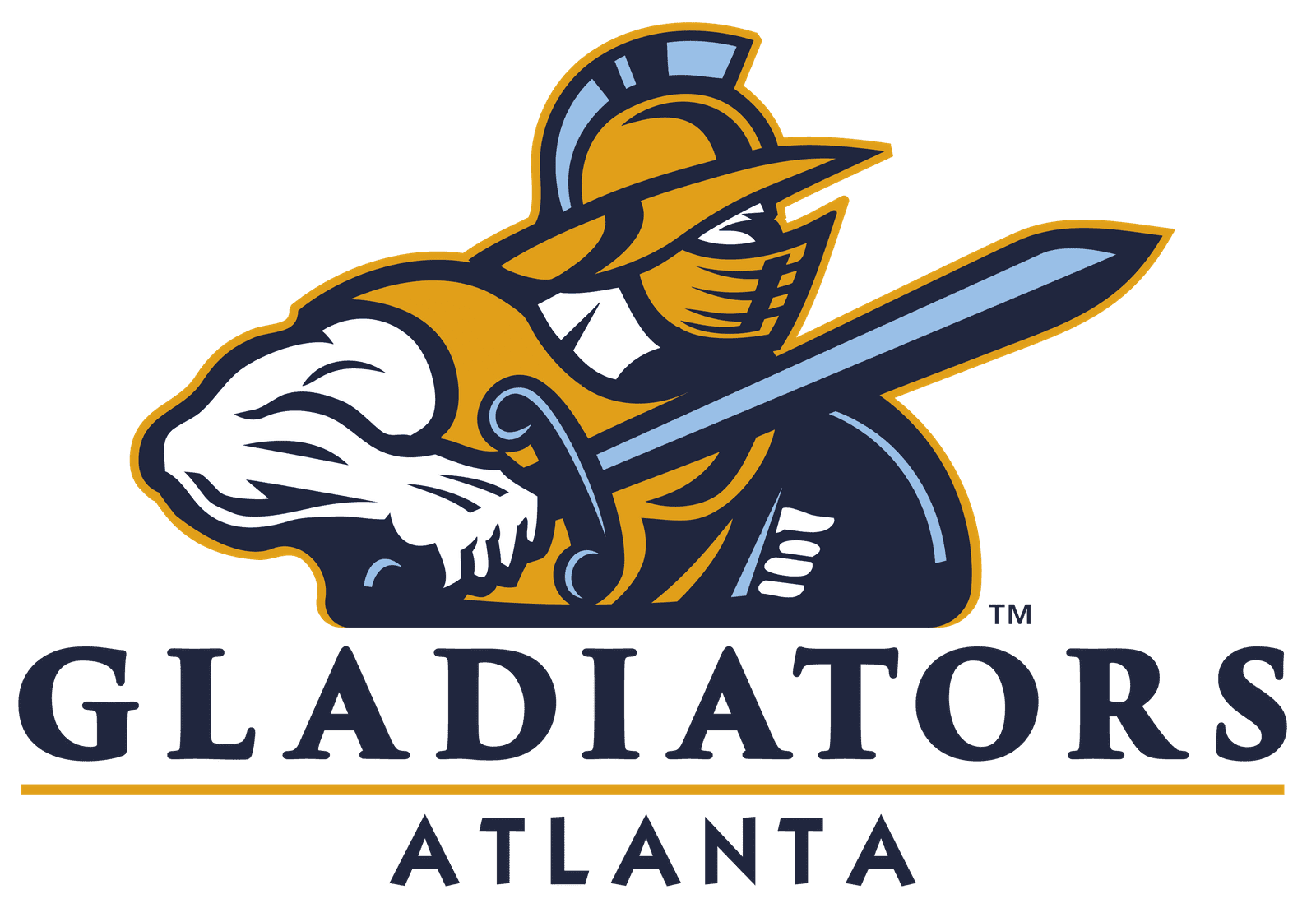 Atlanta Gladiators Png File (indigo, white, black, gray, olive)