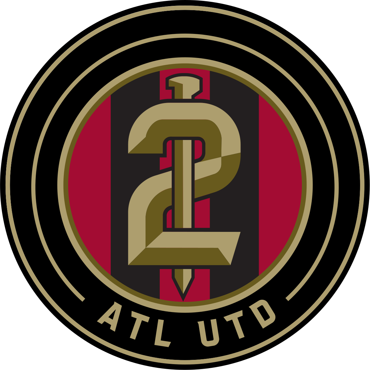 Atlanta United 2 Png (maroon, black, gray, olive)