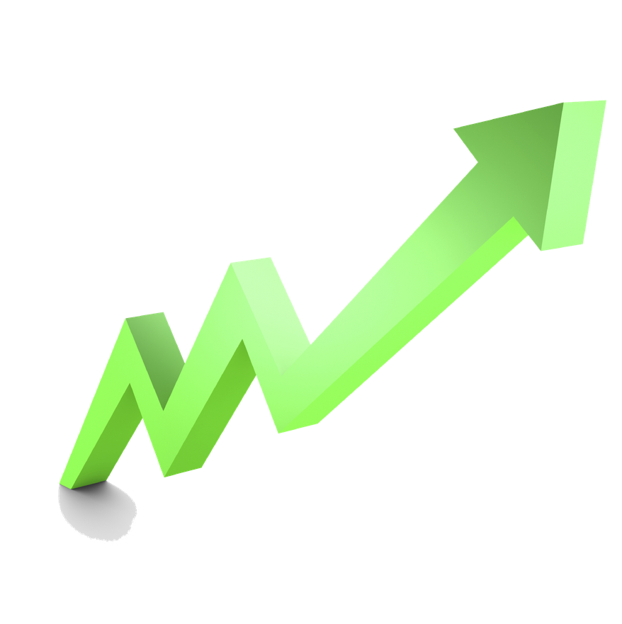 Stock Market Graph Up Png File (black, mint)