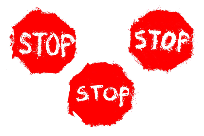 Stop Png Clipart (black, red)