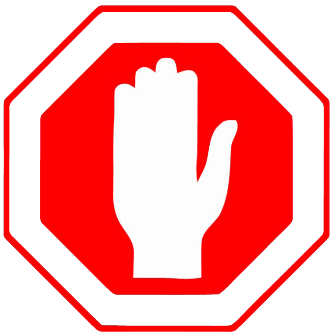 Stop Png Image (red, white)