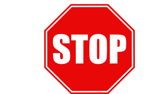 Stop Sign Png Photo (black, red, white)