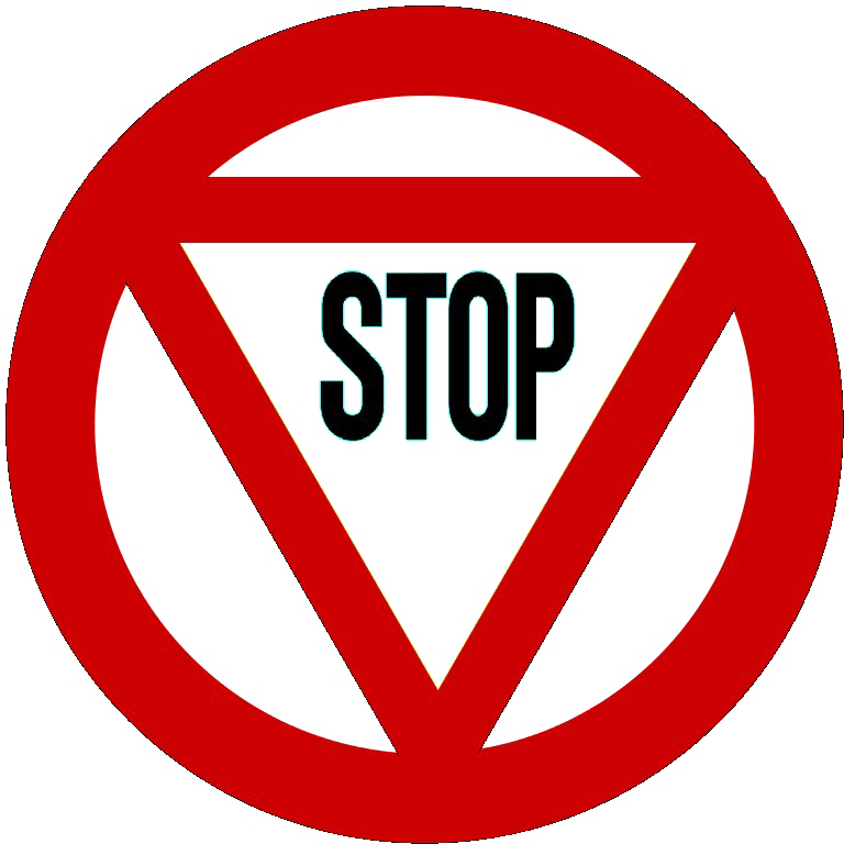 Stop Transparent Png (black, red, chocolate, white)