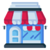 Store Front Building Marketplace Commerce Icon Free Png Icon Download Path (silver, red, black, lavender, teal)