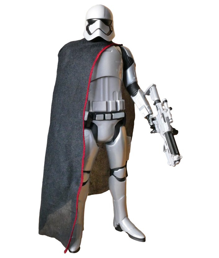 Stormtrooper Captain Phasma Toy Png File (black, white, gray, indigo)