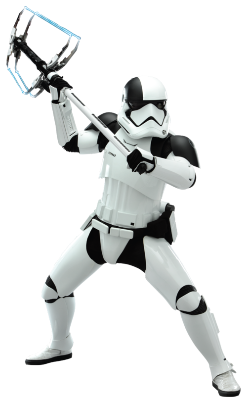 Stormtrooper Captain Phasma Toy Transparent Background (black, silver)