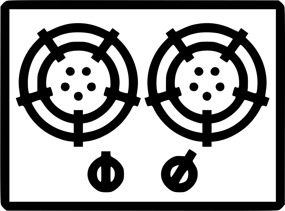 Stove Png Pic (black, silver, white)