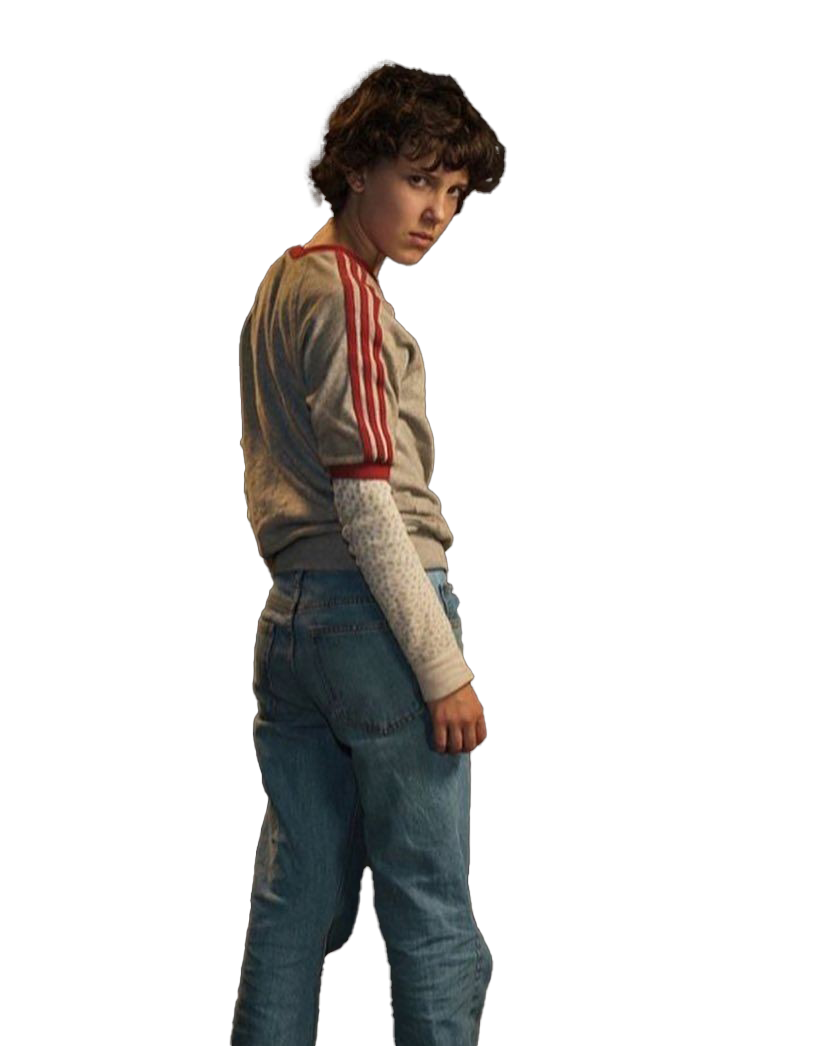 Stranger Things Eleven Png Photo (indigo, black, gray, white, navy)