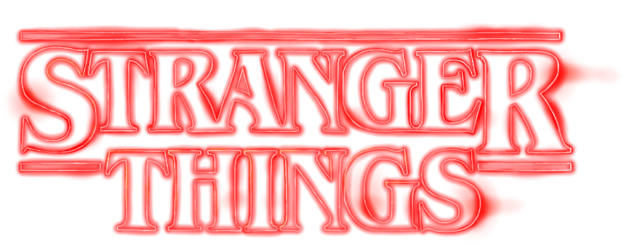 Stranger Things Logo Png Transparent Image (black, red)