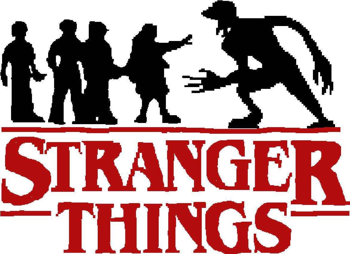 Stranger Things Transparent Png (maroon, black)