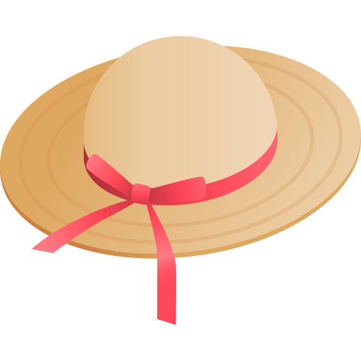 Straw Hat Png Clipart (black, salmon, pink)